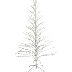 Northlight Twig Trees>6' White Lighted Christmas Cascade Twig Tree Outdoor Decoration - Clear Lights