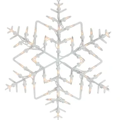 Window Decorations*Northlight 16" White Lighted Snowflake Christmas Window Silhouette