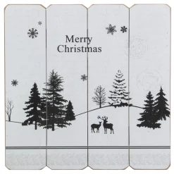 Signs & Plaques*Northlight 16" White Merry Christmas Post Card Winter Scene Wooden Wall Sign
