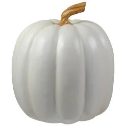 Northlight 8" White Pumpkin Autumn Harvest Tabletop Decoration