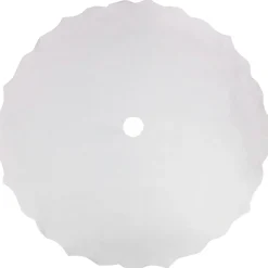 48 Inch And Smaller*Northlight 38" White Scalloped Edge Christmas Tree Skirt