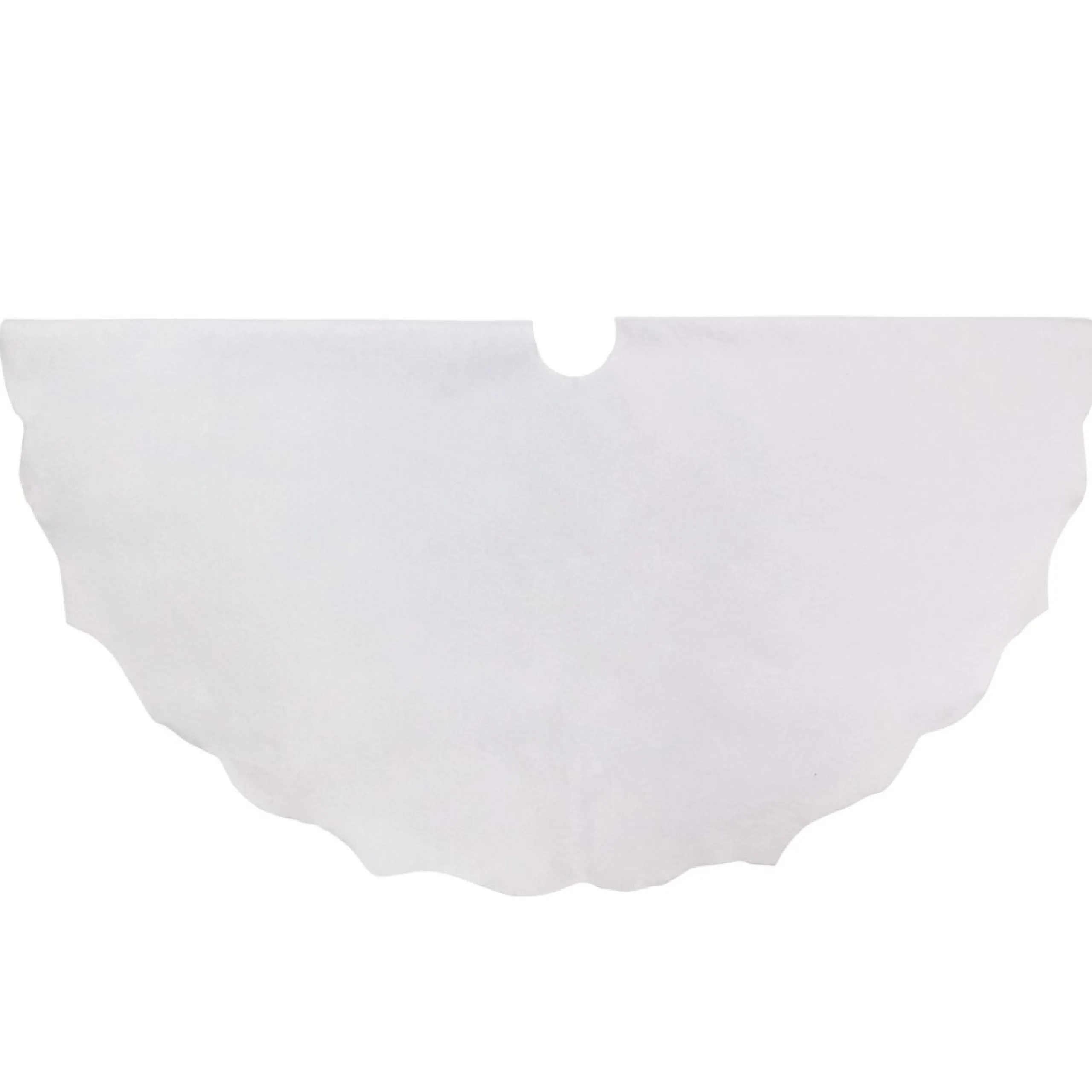 48 Inch And Smaller*Northlight 38" White Scalloped Edge Christmas Tree Skirt