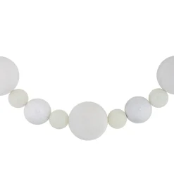 Shatterproof Ball Garland*Northlight 6' White Shatterproof Ball 3-Finish Christmas Garland