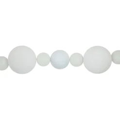 Shatterproof Ball Garland*Northlight 6' White Shatterproof Ball 3-Finish Christmas Garland