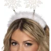 Smiffys 30" White Snowflake Women Adult Christmas Head Boppers Costume Accessory - One Size