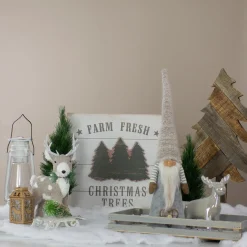 Signs & Plaques*Northlight 16" White Washed Farm Fresh Christmas Trees Wooden Wall Sign