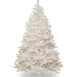 National Tree Company White Trees>6.5' White Winchester Pine Artificial Christmas Tree, Clear Lights