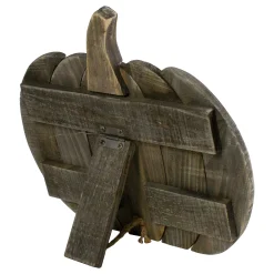 Northlight 13.75 White Wooden Pumpkin Fall Harvest Decoration