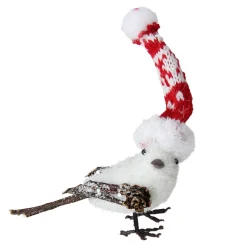 Table Top Pieces*Northlight 4.75" Winter Bird In Nordic Hat With Twig Legs And Wings Christmas Decoration