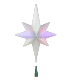Star Tree Toppers*Brite Star 14.5" Winter Frost B/O Multi-Color Led Bethlehem Star Christmas Tree Topper