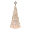 Brite Star Yard Art Trees>60" Winter Frost Gold Led Twinkling Christmas Tree Yard Decoration