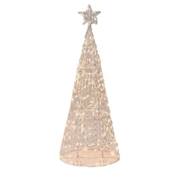 Brite Star Yard Art Trees>60" Winter Frost Gold Led Twinkling Christmas Tree Yard Decoration