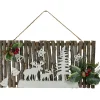 Wall & Door Decorations*Northlight 15.75" Wooden And Glitter Frosted Reindeer Christmas Wall Decor