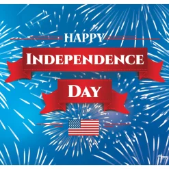 Showdown Displays 7' X 8' Blue And Red Fireworks Patriotic Car Garage Door Banner