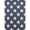 Chaudhary Living 5.25' X 7.5' Blue And White Americana Stars Rectangular Area Throw Rug