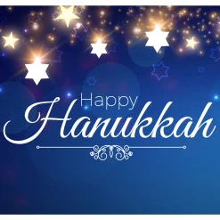 Showdown Displays 7' X 8' Blue And White Hanukkah Menorah Split Car Garage Door Banner