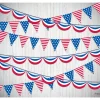 Showdown Displays 7' X 8' Blue And White Pennants Patriotic Single Car Garage Door Banner