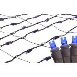 Northlight 2' X 8' Blue Led Tree Trunk Wrap Christmas Net Lights - Brown Wire