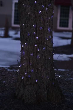 Northlight 2' X 8' Blue Led Tree Trunk Wrap Christmas Net Lights - Brown Wire