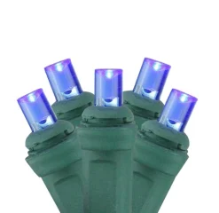 Northlight 4' X 6' Blue Led Wide Angle Christmas Net Lights, Green Wire