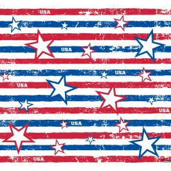 Showdown Displays 7' X 8' Blue Stars And Stripes Patriotic Single Car Garage Door Banner