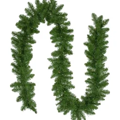 Pre-Lit Garland*Northlight 9' X 10" B/O Pre-Lit Artificial Whitmire Pine Christmas Garland - Clear Led Lights