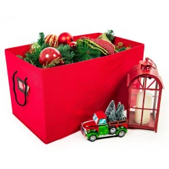 Santa’s Bags Ornament Storage>14.75" X 24.75" Candy Red Multi Use Christmas Storage Box