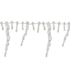 Unlit Garland*Northlight 8' X 2.5" Clear Iridescent Icicle Beaded Artificial Christmas Garland - Unlit