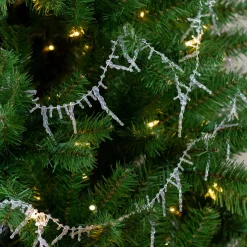 Unlit Garland*Northlight 8' X 2.5" Clear Iridescent Icicle Beaded Artificial Christmas Garland - Unlit