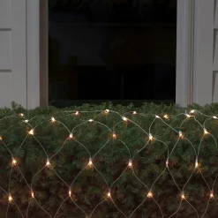 Northlight 4' X 6' Clear Mini Net Style Christmas Lights, White Wire