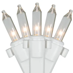 Northlight 4' X 6' Clear Mini Net Style Christmas Lights, White Wire