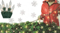 Brite Star 4' X 6' Clear Twinkling Net Style Christmas Lights, Green Wire