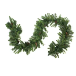 Unlit Garland*Northlight 9' X 16" Dakota Red Pine Cones Artificial Christmas Garland, Unlit