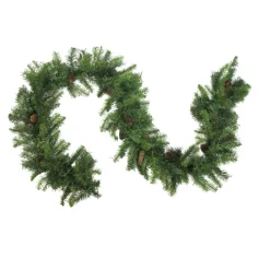 Unlit Garland*Northlight 9' X 16" Dakota Red Pine Cones Artificial Christmas Garland, Unlit
