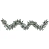 Unlit Garland*Northlight 9' X 10" Flocked Angel Pine Artificial Christmas Garland With Pinecones, Unlit