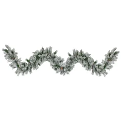Unlit Garland*Northlight 9' X 10" Flocked Angel Pine Artificial Christmas Garland With Pinecones, Unlit