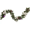 Specialty Garland*Northlight 6' X 9" Foliage, Poinsettia And Ornament Artificial Christmas Garland, Unlit