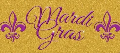 Showdown Displays 7' X 16' Gold And Purple "Mardi Gras" Double Car Garage Door Banner