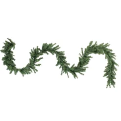 Unlit Garland*Northlight 100' X 8" Green Commercial Length Canadian Pine Artificial Christmas Garland, Unlit