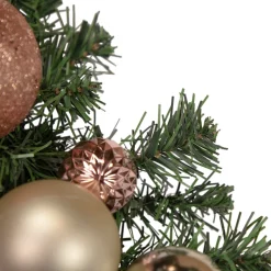 Specialty Garland*Northlight 6' X 12" Green Foliage With Stars And Ornaments Artificial Christmas Garland, Unlit