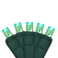 Northlight 2' X 8' Green Led Tree Trunk Wrap Net Style Christmas Lights - Brown Wire