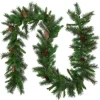 Unlit Garland*Northlight 9' X 12" Green Pine And Pine Cones Artificial Christmas Garland, Unlit