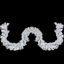 Unlit Garland*Northlight 9' X 10" Icy White Iridescent Spruce Artificial Christmas Garland - Unlit