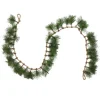 Traditional Pine Garland*Napco 6' X 5" Long Needle Pine And Rope Rustic Artificial Christmas Garland - Unlit