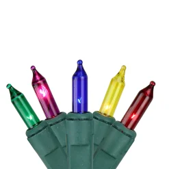 Northlight 4' X 6' Multi-Color Mini Net Mesh Style Christmas Lights, Green Wire