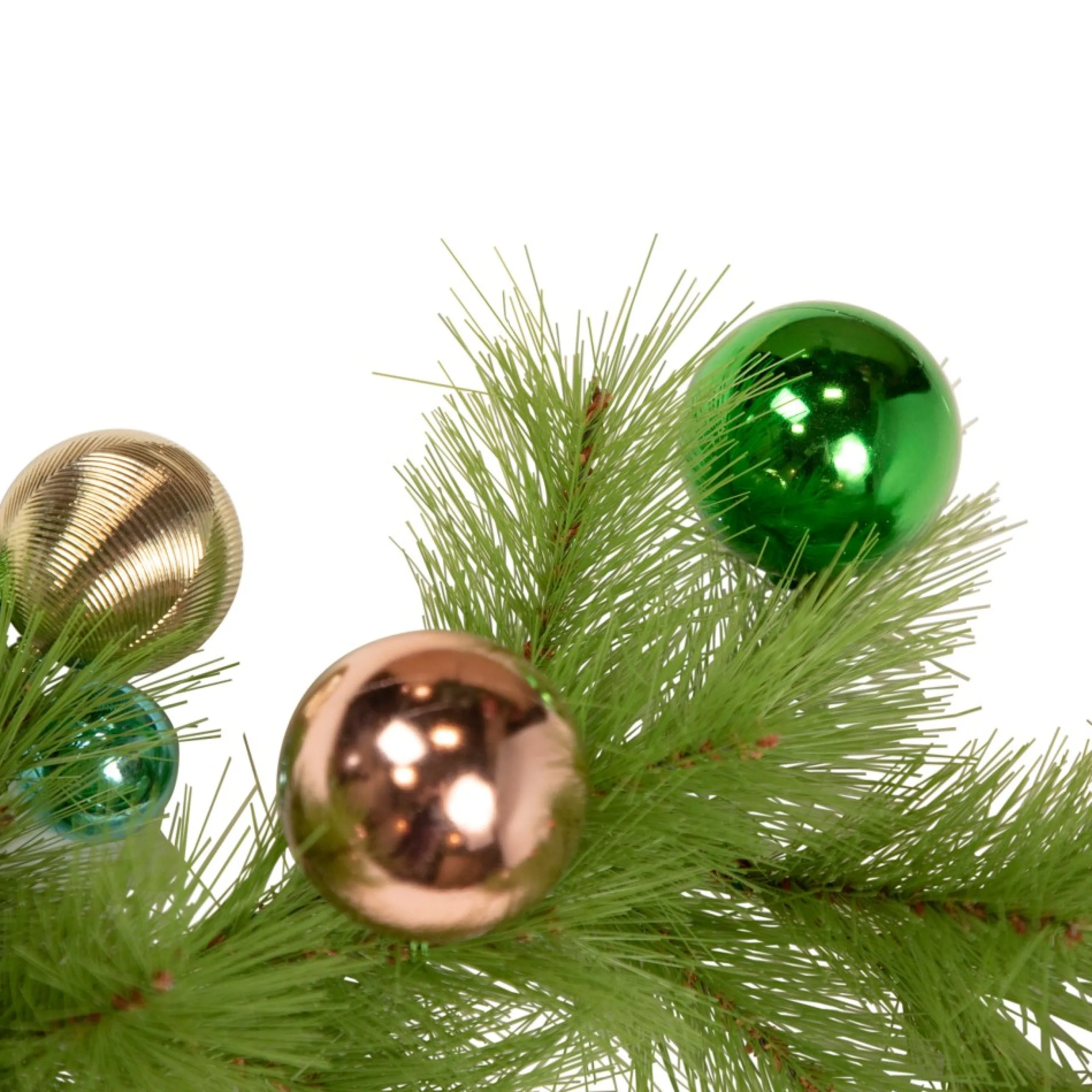 Specialty Garland*Northlight 6' X 9" Multi-Colored Ornament And Long Needle Pine Artificial Christmas Garland, Unlit