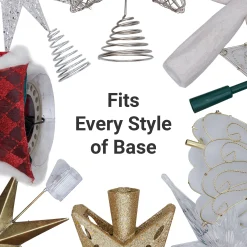 Village Lighting Co. Ornament Storage>2" X 11.5" Onyx Black Universal Christmas Tree Topper Holder