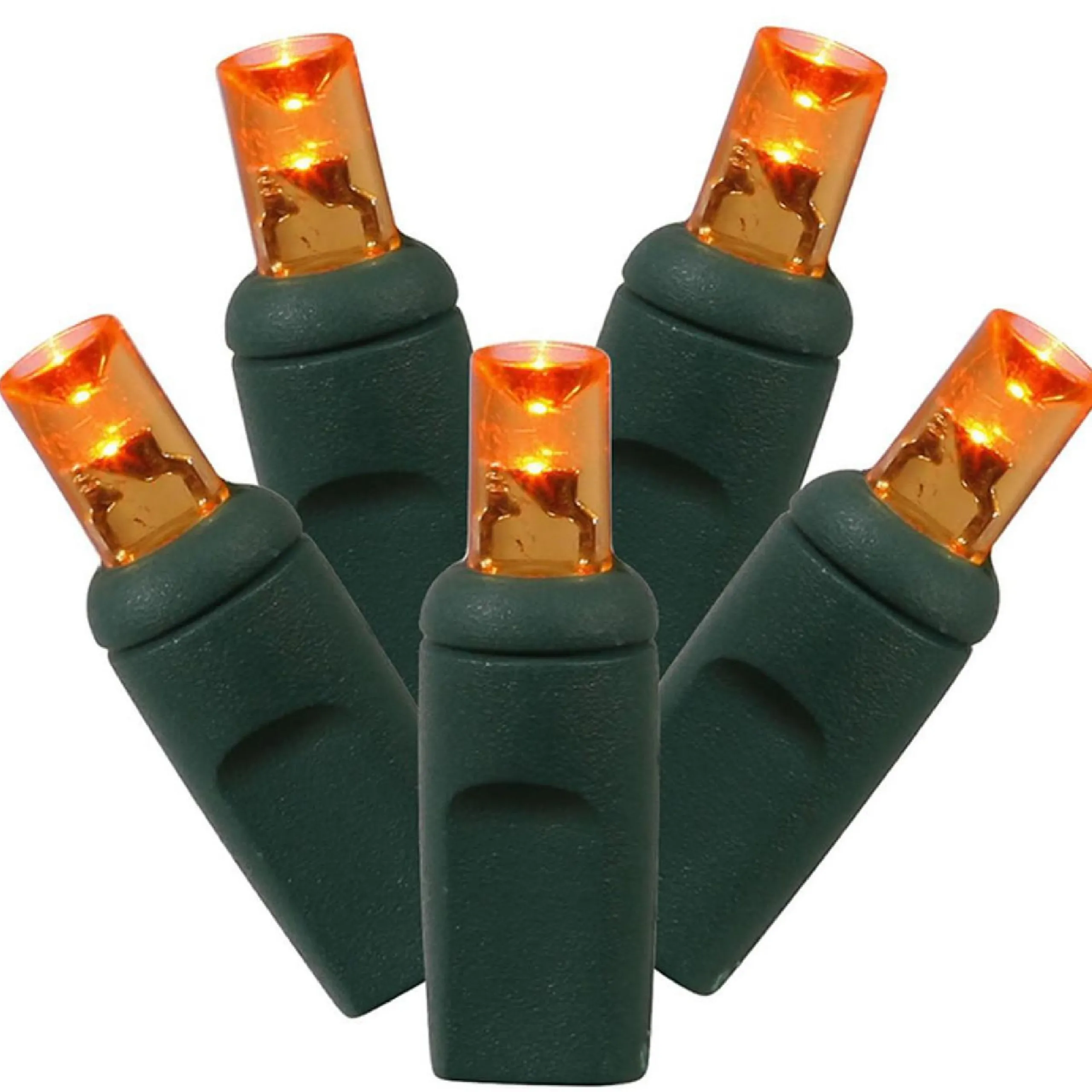 Northlight 4' X 6' Orange Led Net Style Christmas Lights - Green Wire