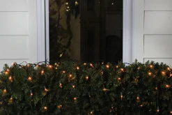 Northlight 4' X 6' Orange Led Net Style Christmas Lights - Green Wire