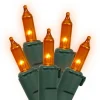 Northlight 4' X 6' Orange Mini Incandescent Net Style Christmas Lights - Green Wire